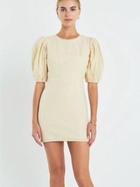 knee length dresses for ladies Laced Up In Denim Dress main image 1